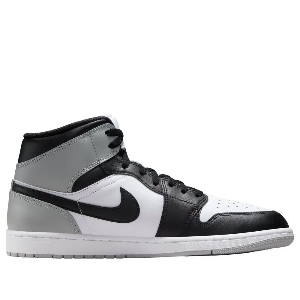 Air Jordan 1 Mid Barons Grey Black White DQ8426-101 Men's Size 11